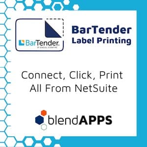 blendAPPS BarTender Label Printing for NetSuite
