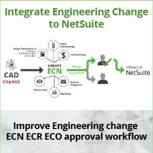 ECx Manager - Integrate Engineering Change to NetSuite